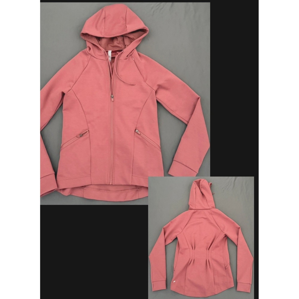 Fabletics‎ Jacket Women XS Sammy Dark Rouge Hooded Full Zip Mauve Utility Gym